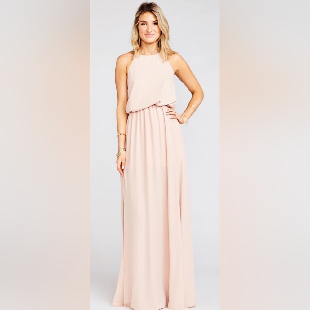 NWT Show Me Your MuMu Heather Halter Bridesmaid Formal Wedding Guest Dress, S